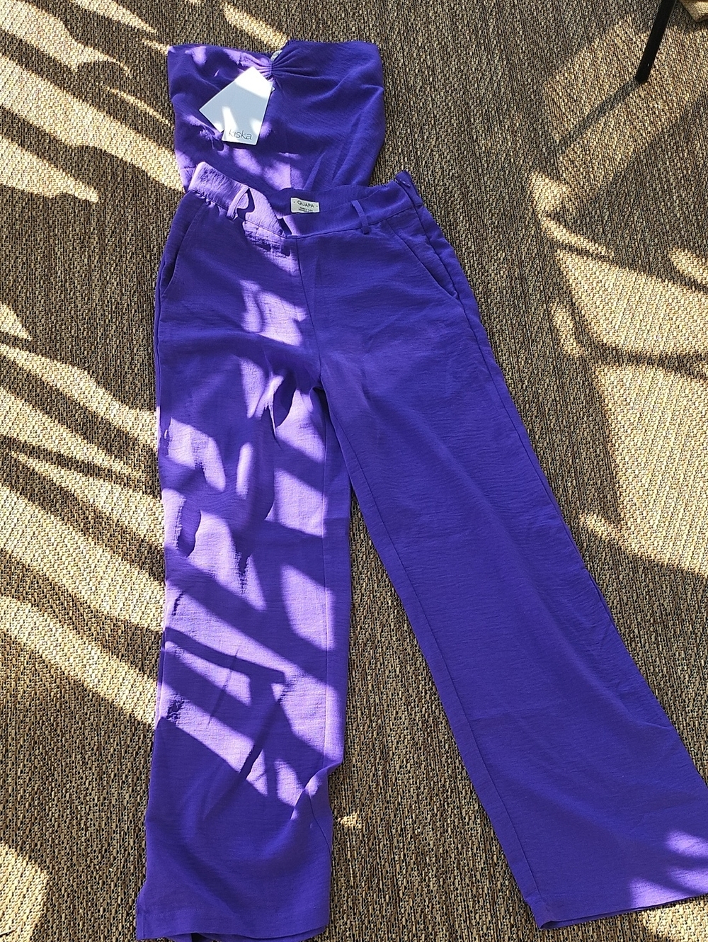 Elegant Purple Wide-Leg Pants Set by Guapa From Kiska Studios